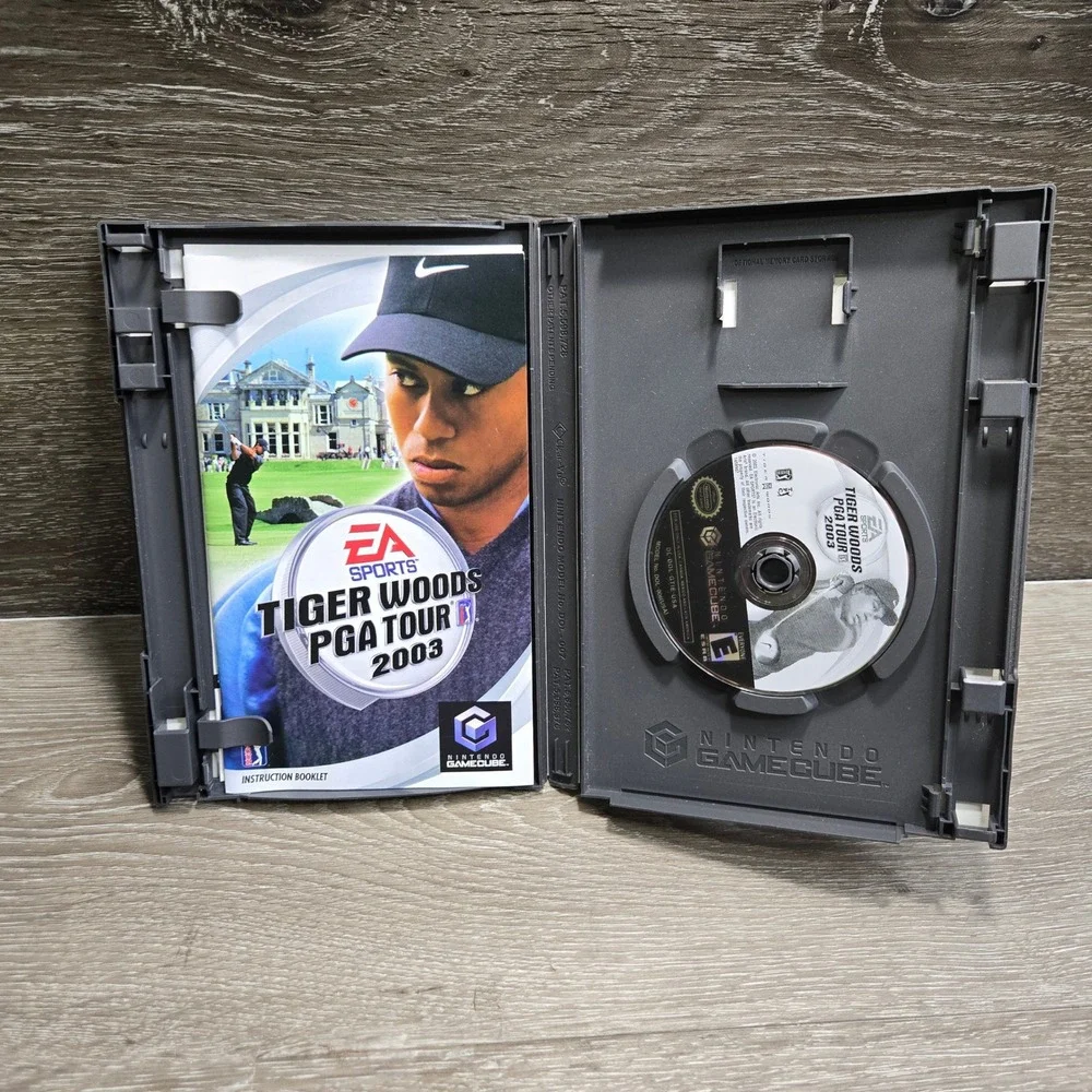 Tiger Woods PGA Tour 2003 Nintendo GameCube Black Label CIB Complete Tested